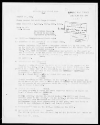 American Section > Daily operations reports of the II Colonial Corps, French Army