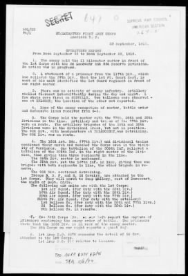 American Section > Daily operations reports of the I Corps