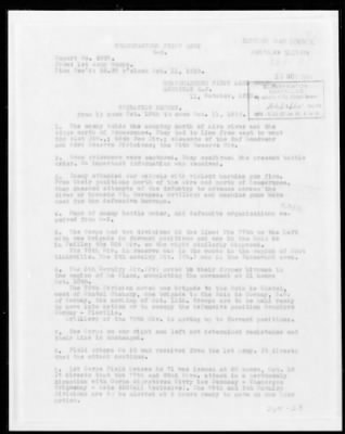 American Section > Daily operations reports of the I Corps