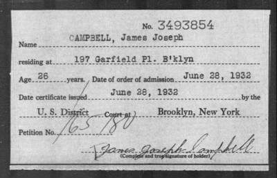 1932 > CAMPBELL, James Joseph