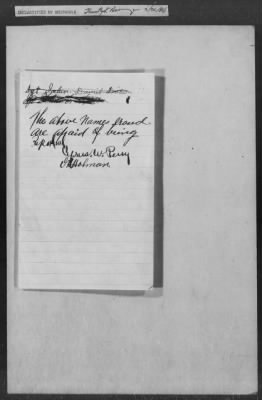 251-300 > 272 - Memo from Emmett J. Scott to Genl. E.L. Munson, Chief, Morale Branch. Re: Report made by colored Sgts. Cyrus W. Perry and I.H. Holmon.