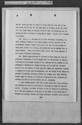 251-300 > 272 - Memo from Emmett J. Scott to Genl. E.L. Munson, Chief, Morale Branch. Re: Report made by colored Sgts. Cyrus W. Perry and I.H. Holmon.