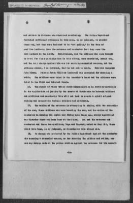 251-300 > 272 - Memo from Emmett J. Scott to Genl. E.L. Munson, Chief, Morale Branch. Re: Report made by colored Sgts. Cyrus W. Perry and I.H. Holmon.