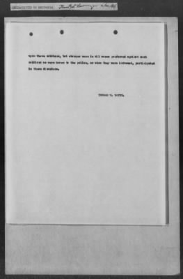 251-300 > 272 - Memo from Emmett J. Scott to Genl. E.L. Munson, Chief, Morale Branch. Re: Report made by colored Sgts. Cyrus W. Perry and I.H. Holmon.