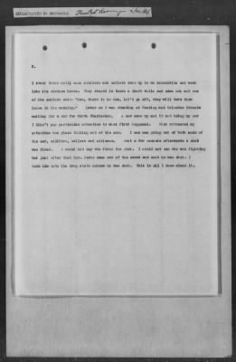 251-300 > 272 - Memo from Emmett J. Scott to Genl. E.L. Munson, Chief, Morale Branch. Re: Report made by colored Sgts. Cyrus W. Perry and I.H. Holmon.