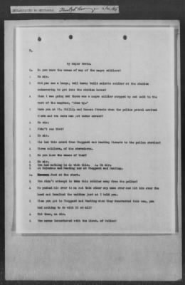 251-300 > 272 - Memo from Emmett J. Scott to Genl. E.L. Munson, Chief, Morale Branch. Re: Report made by colored Sgts. Cyrus W. Perry and I.H. Holmon.