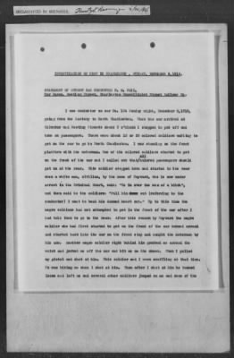 251-300 > 272 - Memo from Emmett J. Scott to Genl. E.L. Munson, Chief, Morale Branch. Re: Report made by colored Sgts. Cyrus W. Perry and I.H. Holmon.