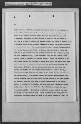 251-300 > 272 - Memo from Emmett J. Scott to Genl. E.L. Munson, Chief, Morale Branch. Re: Report made by colored Sgts. Cyrus W. Perry and I.H. Holmon.