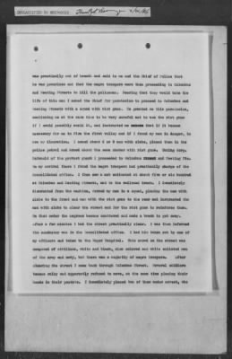 251-300 > 272 - Memo from Emmett J. Scott to Genl. E.L. Munson, Chief, Morale Branch. Re: Report made by colored Sgts. Cyrus W. Perry and I.H. Holmon.