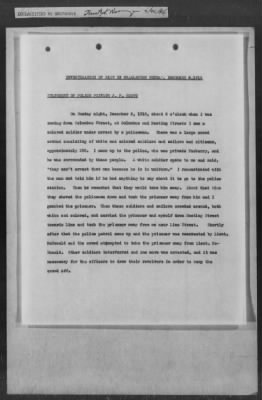 251-300 > 272 - Memo from Emmett J. Scott to Genl. E.L. Munson, Chief, Morale Branch. Re: Report made by colored Sgts. Cyrus W. Perry and I.H. Holmon.