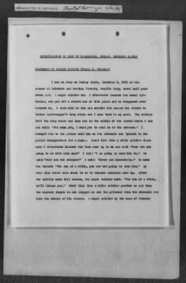 251-300 > 272 - Memo from Emmett J. Scott to Genl. E.L. Munson, Chief, Morale Branch. Re: Report made by colored Sgts. Cyrus W. Perry and I.H. Holmon.