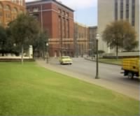 View from the grassy knoll area where Zapruder filmed the assassination, Nov. 8, 1967