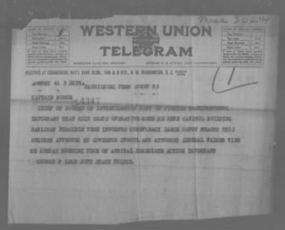 Thumbnail for Miscellaneous Files, 1909-21 > Investigation Claim of Pennsylvania against the Department of Justice (#30214)