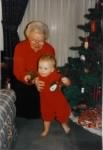 Dorothy Ahmann with grandson Mitchell, 1996