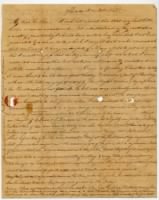 1838 Letter describing Christmas in Philadelphia