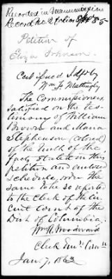 Emancipation Papers > Johnson, Eliza (Slave)