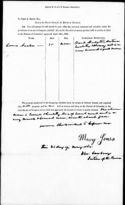 Emancipation Papers > Jones, Mary (Owner)