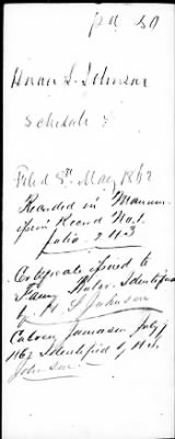 Emancipation Papers > Johnson, Hiram (Owner)