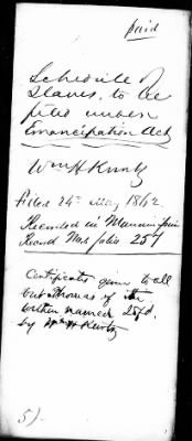 Emancipation Papers > Kurtz, William H (Owner)