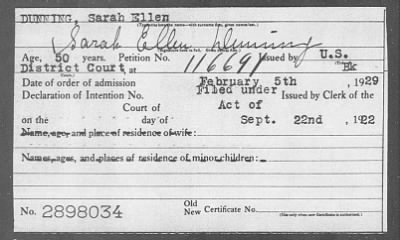1929 > DUNNING, Sarah Ellen