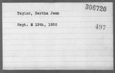 Taylor > Taylor, Bertha Jean