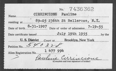 1955 > CIRRINCIONE Pauline