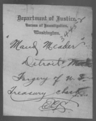 Thumbnail for Miscellaneous Files, 1909-21 > Alleged Forgery (#34452)