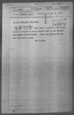 Thumbnail for Miscellaneous Files, 1909-21 > Violation Act Nov. 21, 1918 (#34459)