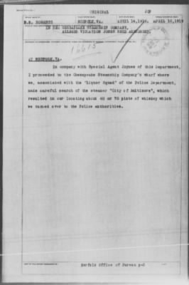 Thumbnail for Miscellaneous Files, 1909-21 > VIOLATION JONES REED AMENDMENT. (#16615)