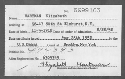 Thumbnail for 1952 > HARTMAN Elizabeth