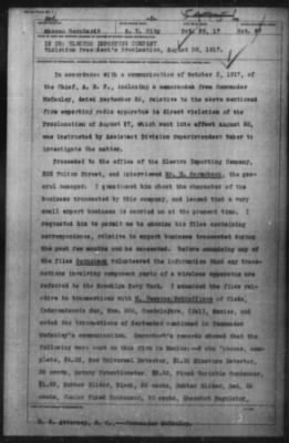 Thumbnail for Miscellaneous Files, 1909-21 > Violation President's Proclamation, August 30, 1917 (#54756)