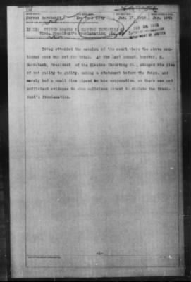 Thumbnail for Miscellaneous Files, 1909-21 > Violation President's Proclamation, August 30, 1917 (#54756)