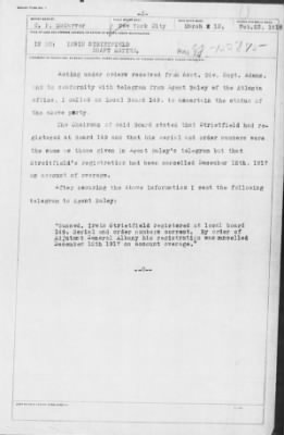 Old German Files, 1909-21 > Irwin Strietfield (#8000-155875)