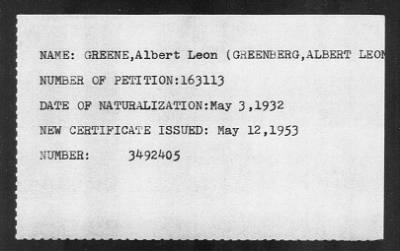 1932 > GREENE, Albert Leon