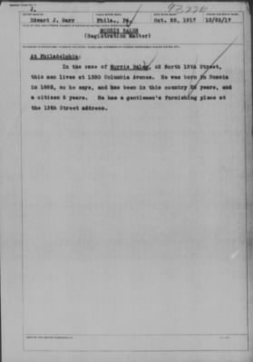 Old German Files, 1909-21 > Morris Balen (#93776)