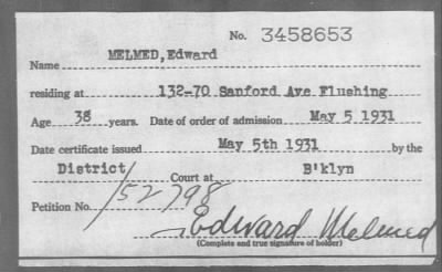 1931 > MELMED, Edward