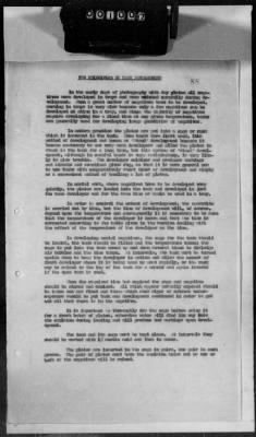 Thumbnail for G: Photographic Section > 7: Report on the Suspension of Aerial Cameras in Airplanes aND History of the Aerial Photography School at the 2d Aviation Instruction Center