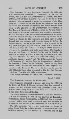 Volume VIII > Votes of Assembly 1772