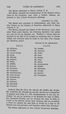 Volume VIII > Votes of Assembly 1773