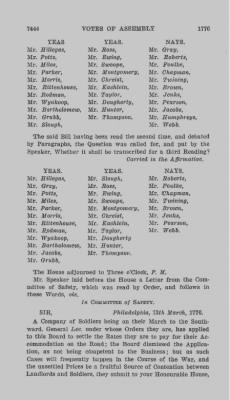 Volume VIII > Votes of Assembly 1776