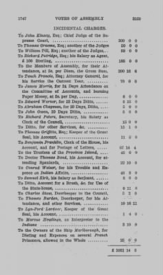 Volume IV > Votes of Assembly 1747