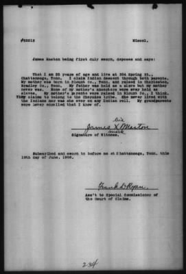 Miscellaneous Testimony Taken Before Special Commissioners, Feb 1908-Mar 1909 > Volume 1