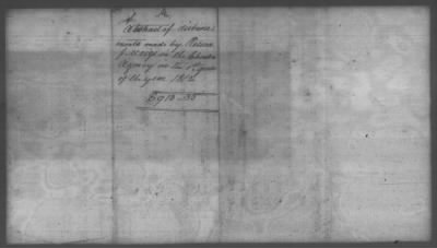 Thumbnail for Fiscal Records > Copies Of Accounts, Receipts, And Disbursements, 1801-20