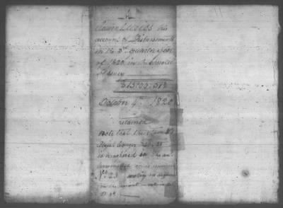 Fiscal Records > Copies Of Accounts, Receipts, And Disbursements, 1801-20