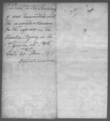 Thumbnail for Correspondence And Miscellaneous Records > 1815