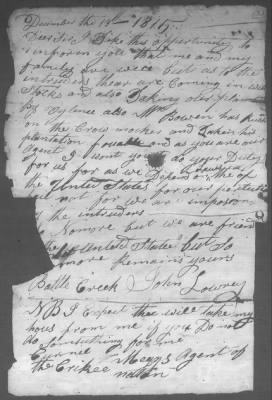 Correspondence And Miscellaneous Records > 1815
