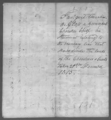 Correspondence And Miscellaneous Records > 1815