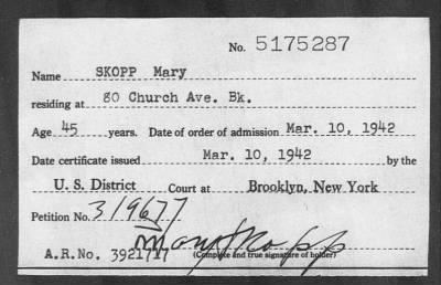 1942 > SKOPP Mary