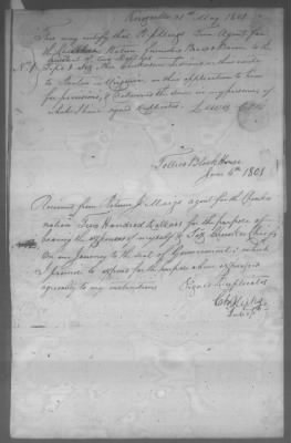 Thumbnail for Fiscal Records > Cherokee Receipts, May 31, 1801-Nov 18, 1802