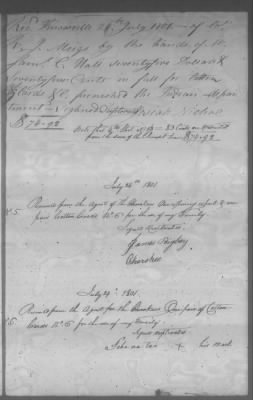 Thumbnail for Fiscal Records > Cherokee Receipts, May 31, 1801-Nov 18, 1802